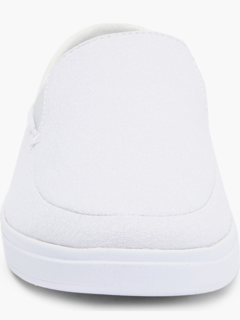 Travis Mathew White Slip-On Loafer with Blue Striped Insole - Picture 4 of 6
